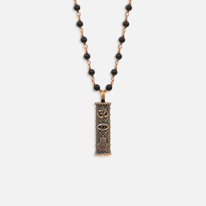 Brilliant Spirit Matte Onyx Triple Protection Necklace