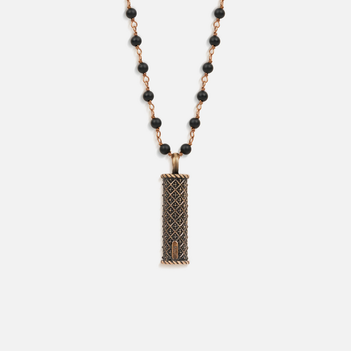 Brilliant Spirit Matte Onyx Triple Protection Necklace