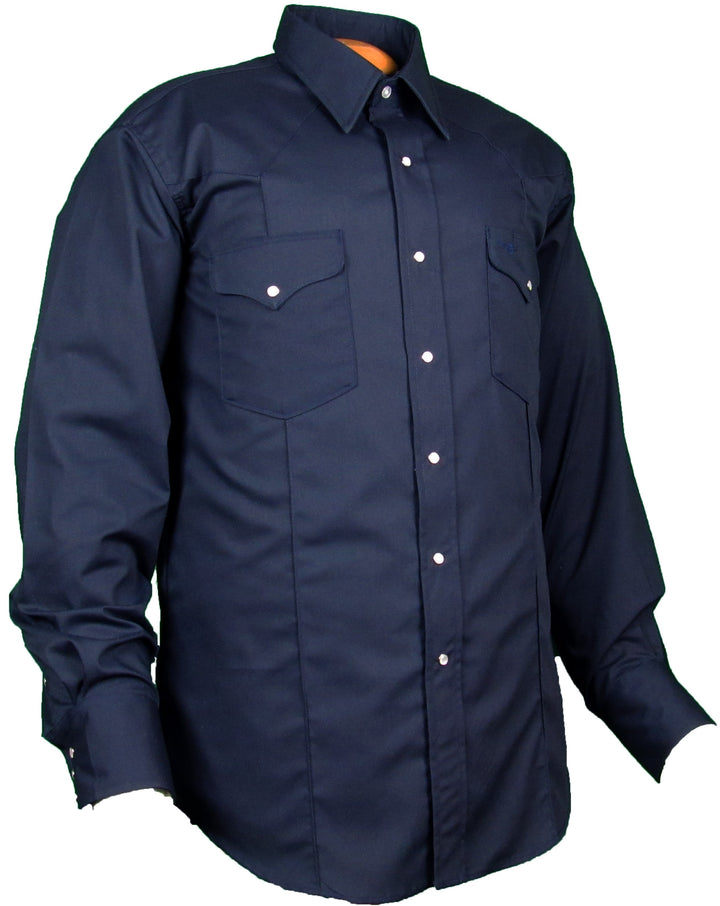 Professional Navy Blue - Long Sleeve - Snaps
