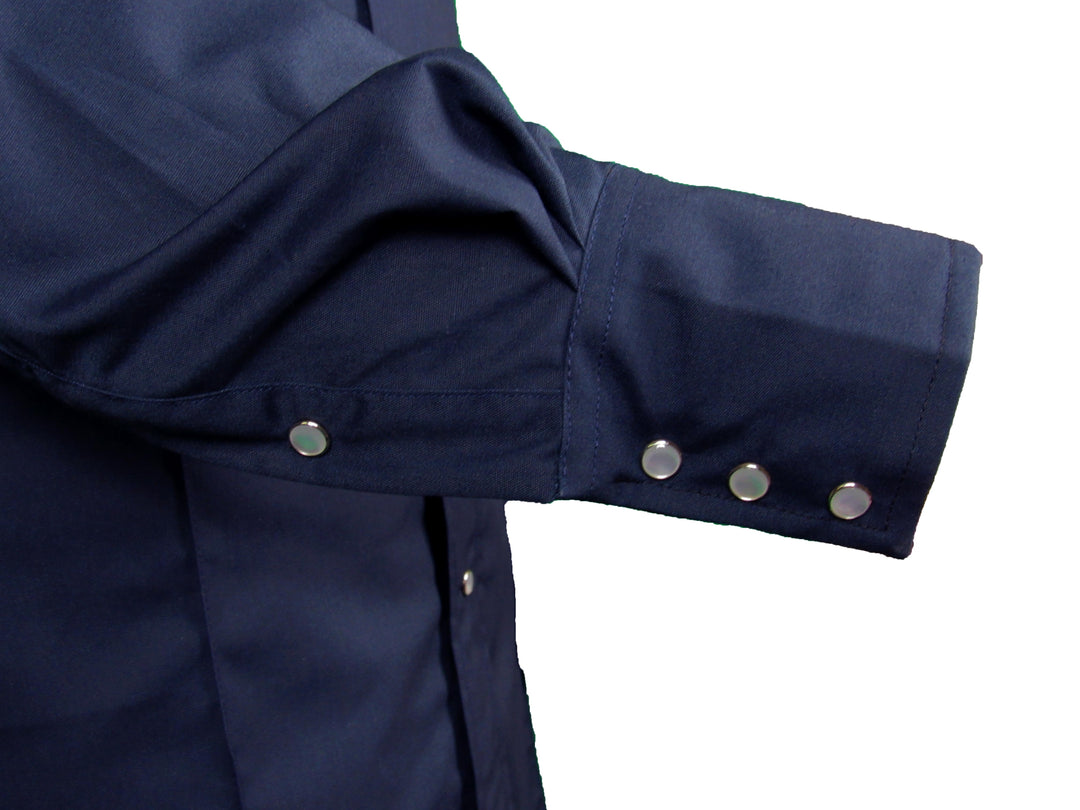 Professional Navy Blue - Long Sleeve - Snaps