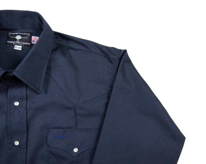 Professional Navy Blue - Long Sleeve - Snaps
