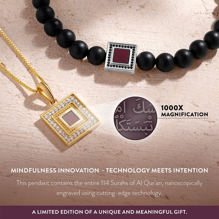 Crescent and Star Quran Nano Chip Necklace