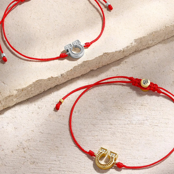 Fortune Thread Horseshoe Red String Bracelet