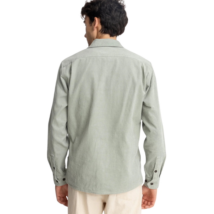 Corduroy Long Sleeve Shirt - Seafoam