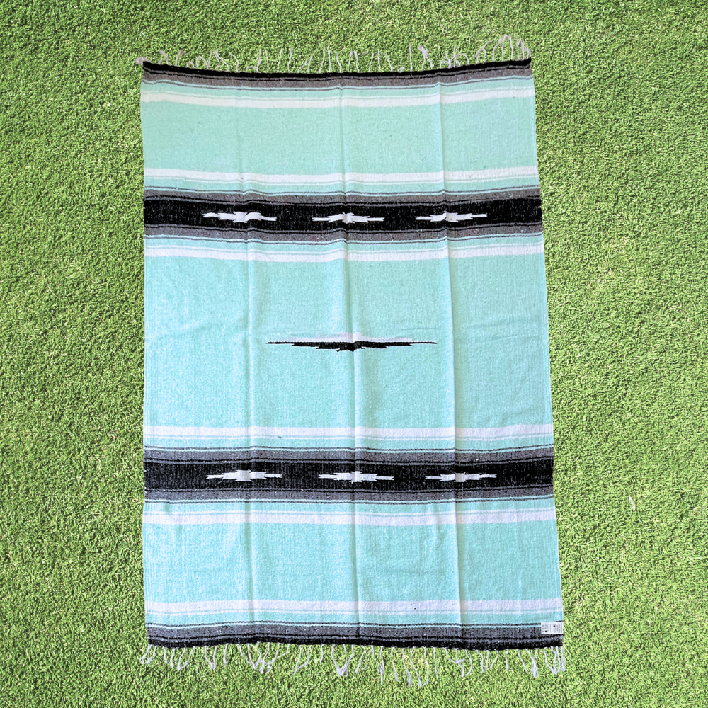 Mint Diamond Yoga Blanket