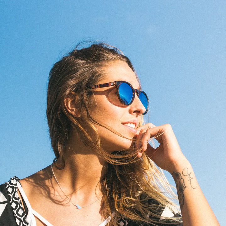 Dipsea Tortoise Aqua Polarized Sunglasses