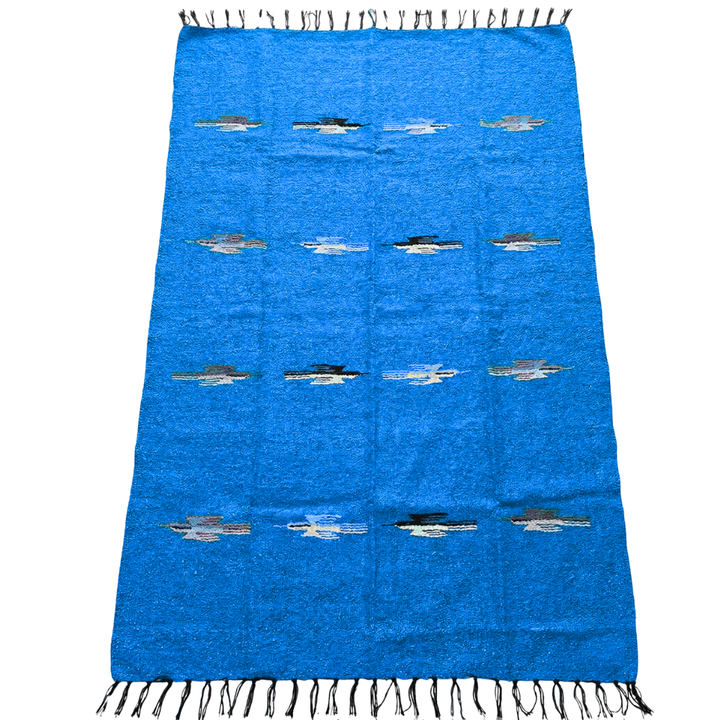 Aqua Blue Baja Thunderbird Blanket