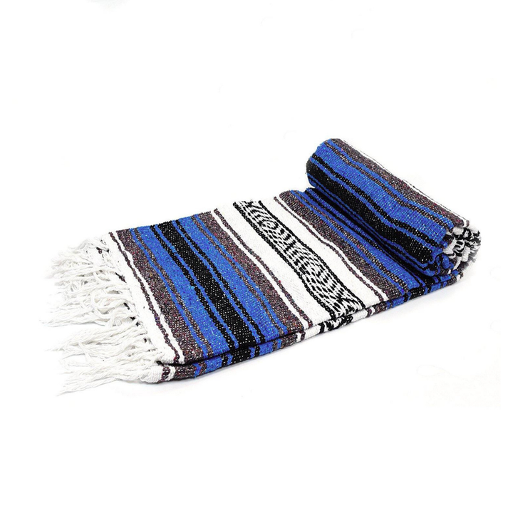 Royal Blue Mexican Falsa Blanket