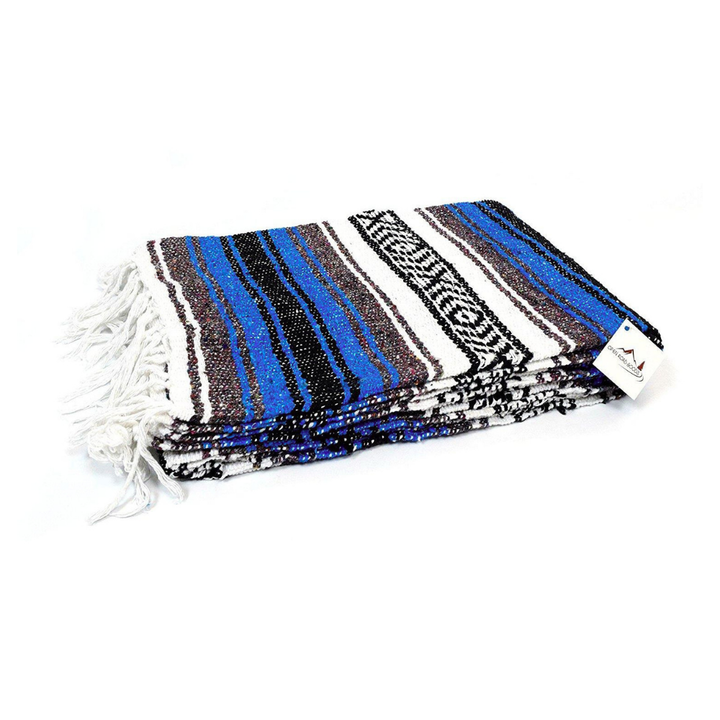 Royal Blue Mexican Falsa Blanket
