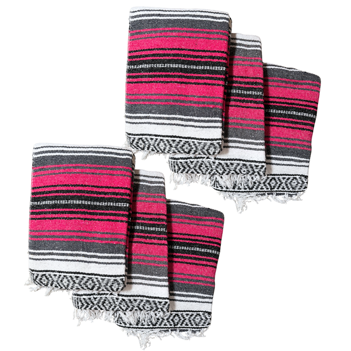 Hot Pink Mexican Falsa Blanket
