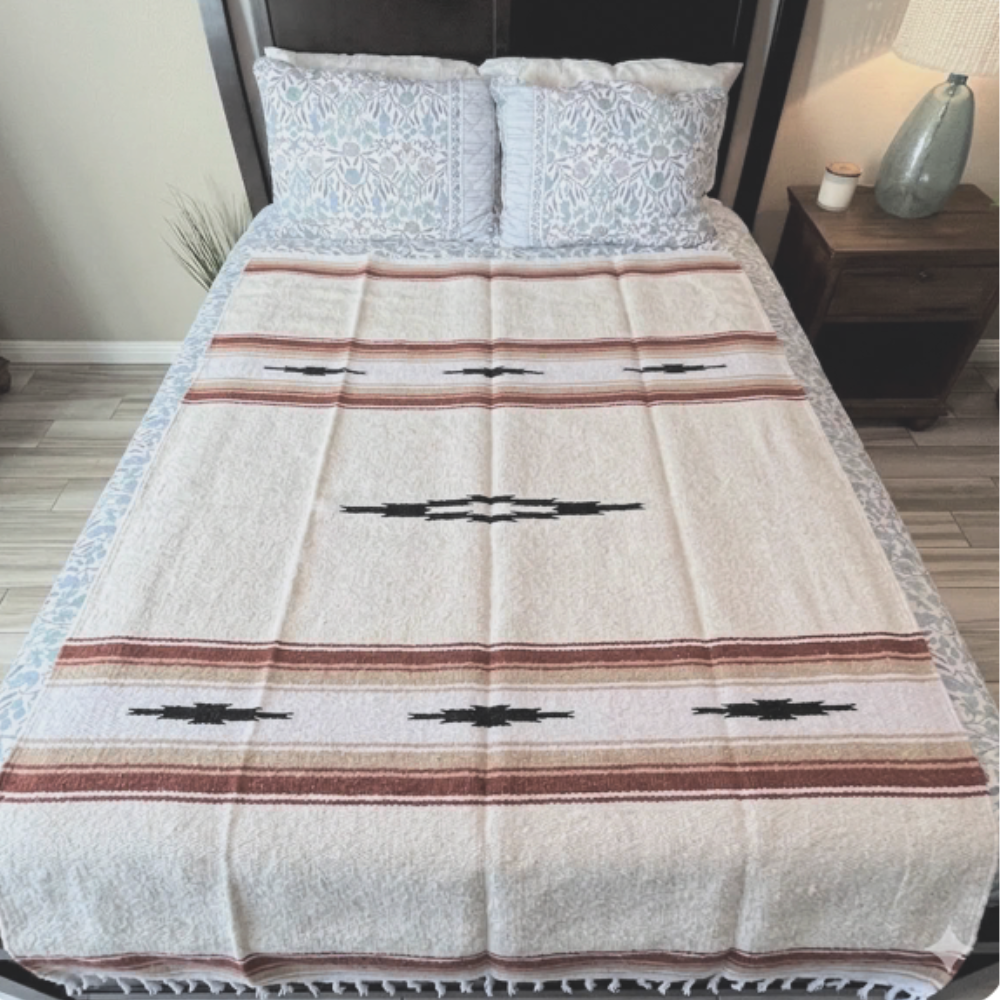 Desert Mesa Baja Diamond Mexican Blanket
