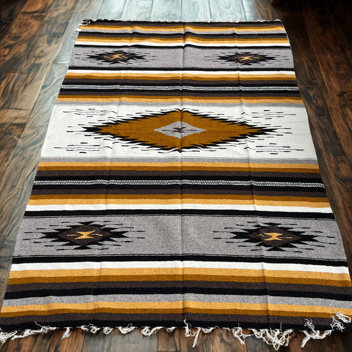 Golden Canyon Wool Mexican Blanket