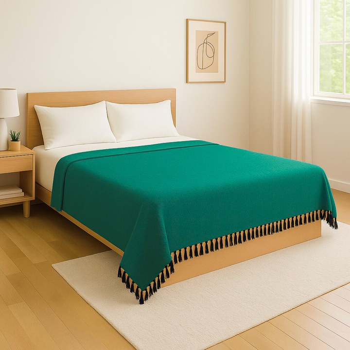 Solid Teal Green Baja Blanket