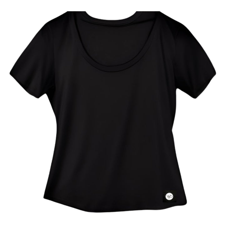 Women’s Organic Cotton Scoop Neck T-Shirt – Black & White