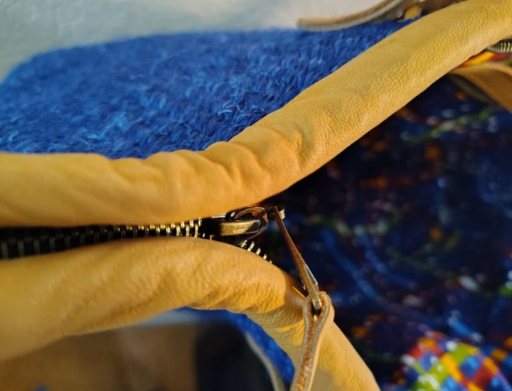 Nourishment Rectangular Handmade Laptop Work Sisal Straw Blue Basket Tote Handbag