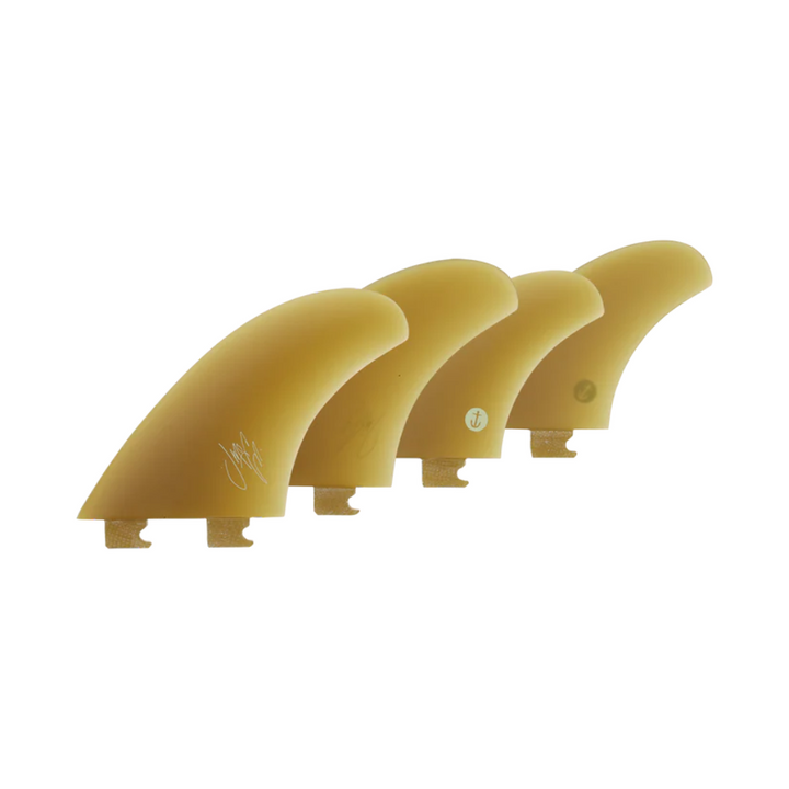 McCallum Raked Quad Fins (Twin Tab) - Yellow