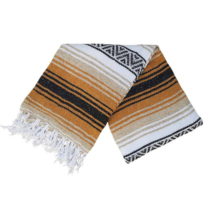 Gold & Tan Mexican Blanket