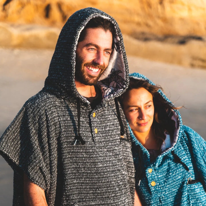 Blanket Hoodie | Indigo Surf Poncho | 100% Cotton Wearable Blanket Robe | As Seen on Netflix's Beef Season 2