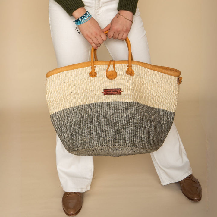 Ash & Ivory Wisdom Handmade Sisal Straw Basket Tote