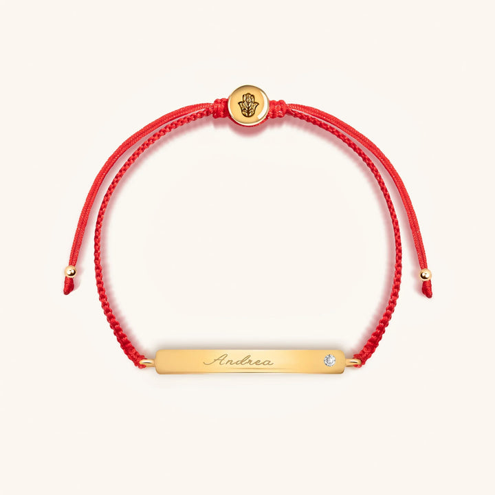 Peaceful Soul Red String Engravable Bracelet