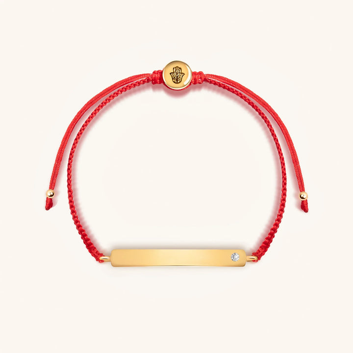 Peaceful Soul Red String Engravable Bracelet