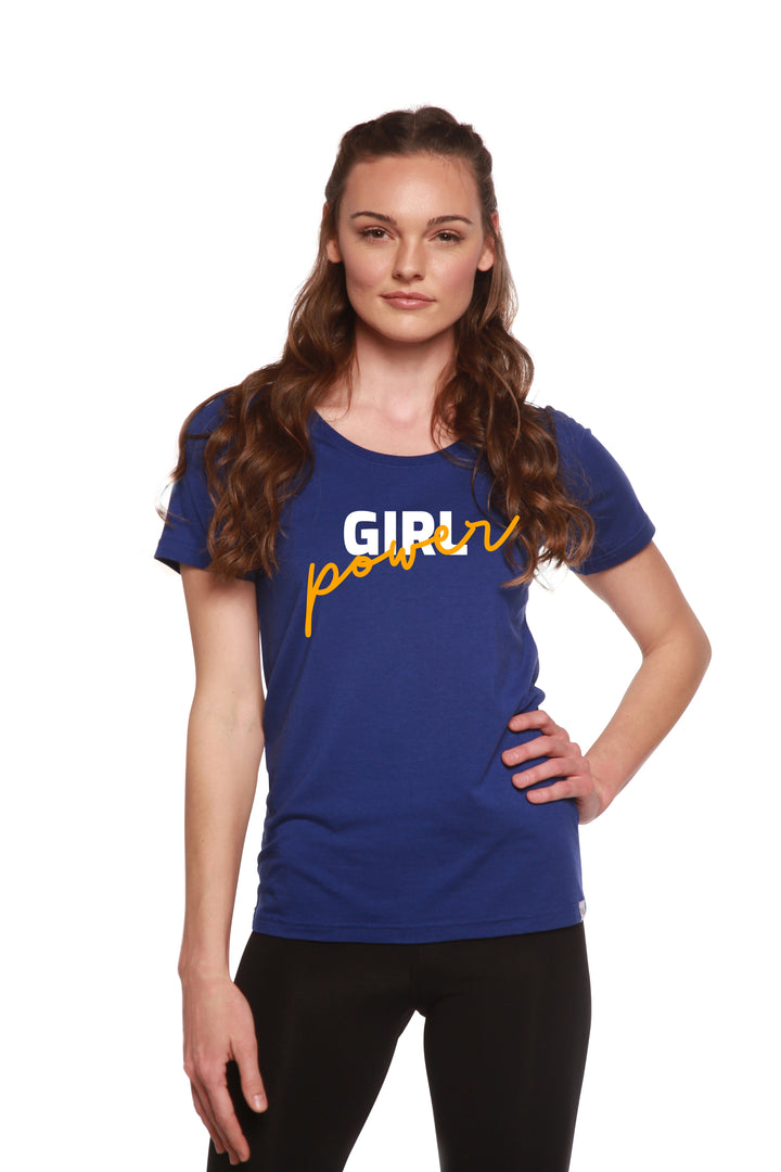 Girl Power Printed Women's Bamboo/Cotton Short Sleeve Scoop Neck T-Shirt