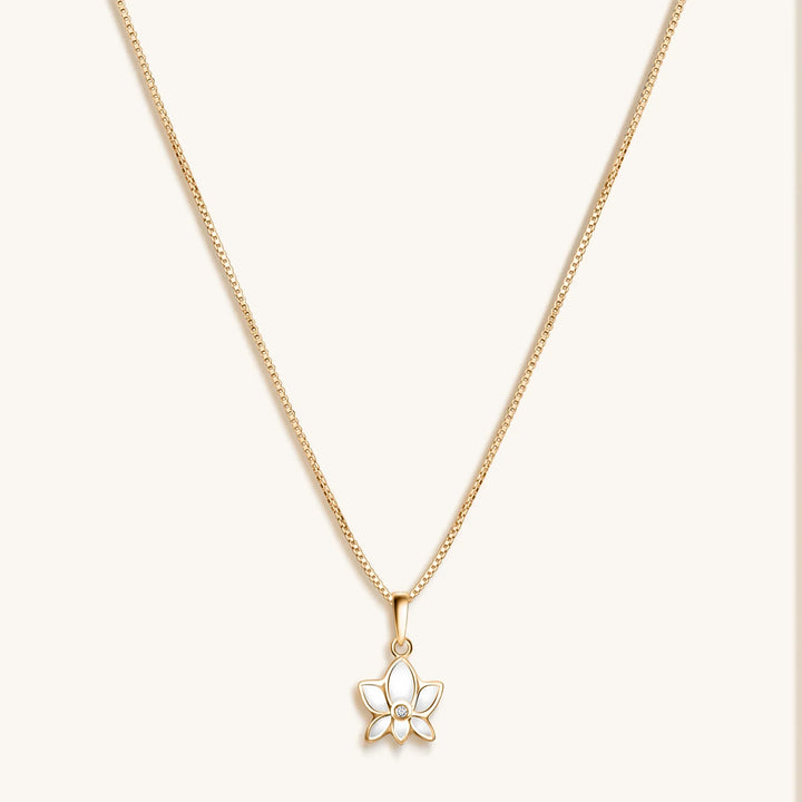 Emerging Beauty Lotus Pendant Necklace