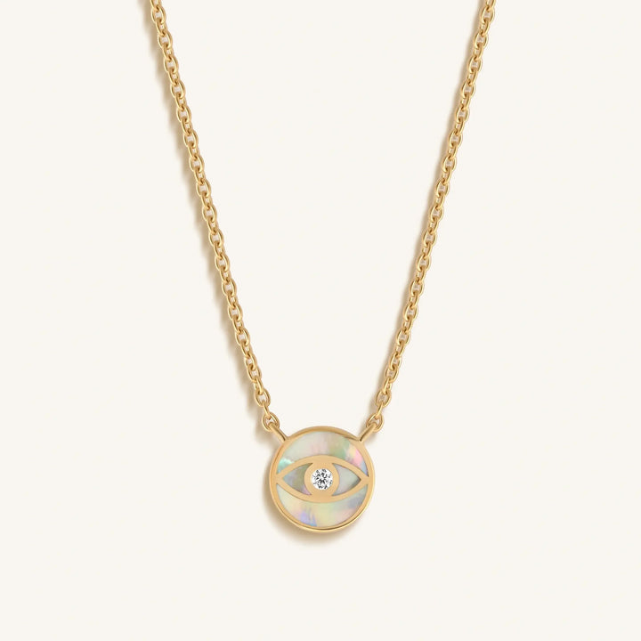 Zen Warrior Gold Evil Eye Necklace