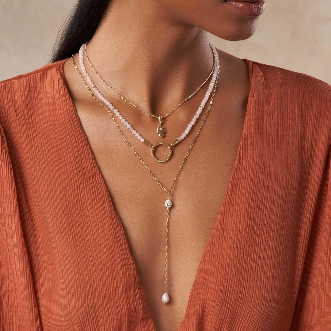 Endless Link Diamond Cut Gold Necklace