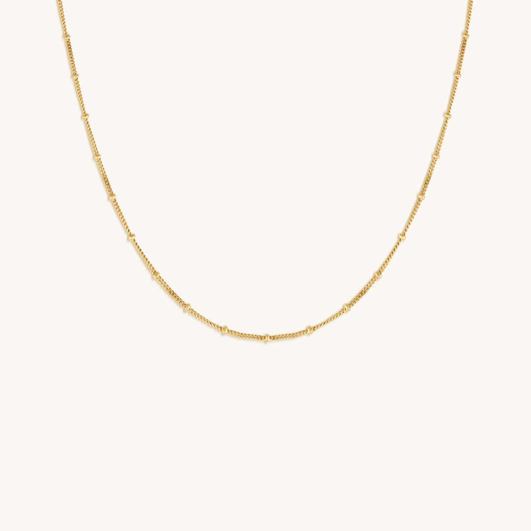Endless Link Diamond Cut Gold Necklace