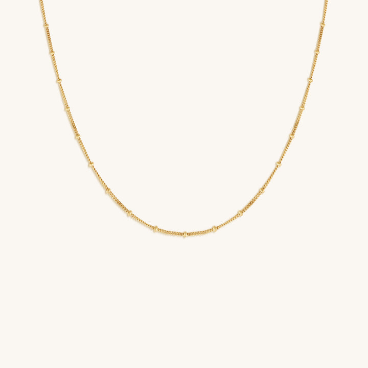 Endless Link Diamond Cut Gold Necklace