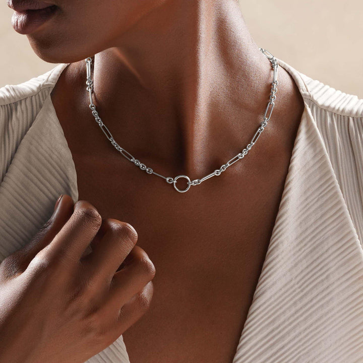 Celestial Ties Silver Necklace