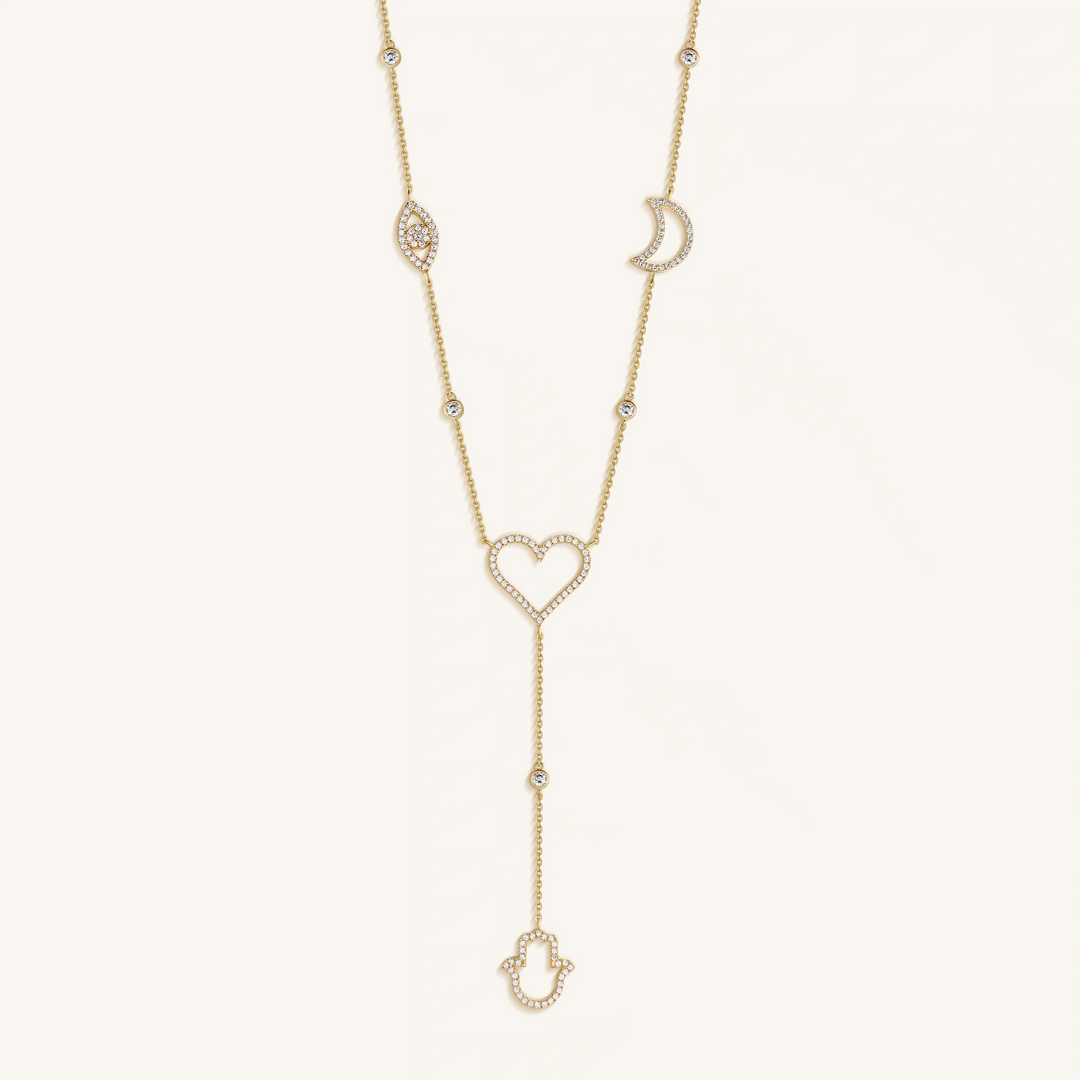 Radiant Harmony Multi-Charm Necklace