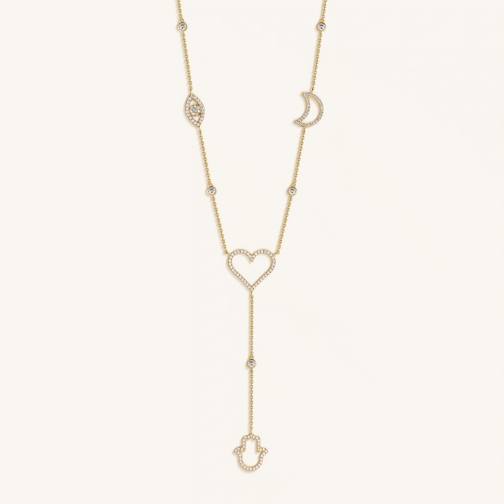 Radiant Harmony Multi-Charm Necklace