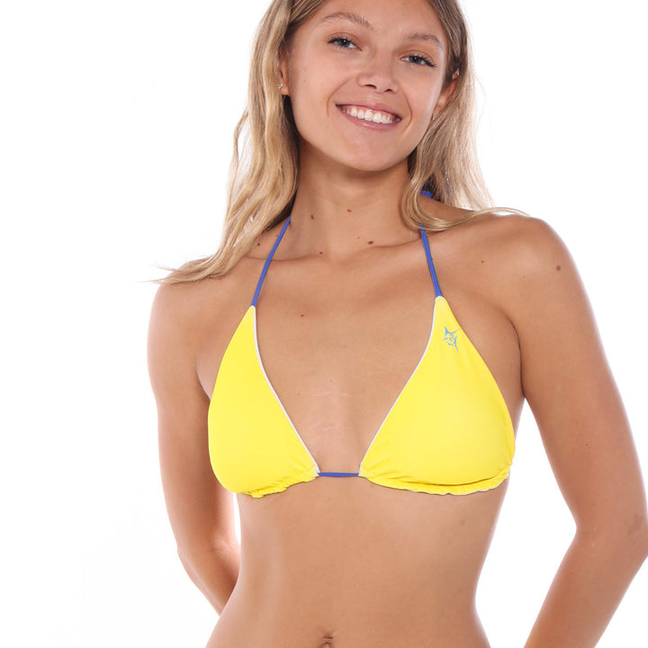 Yellow String Bikini Top
