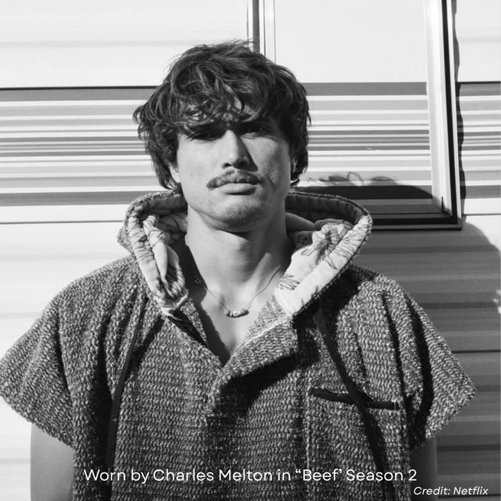 Blanket Hoodie | Indigo Surf Poncho | 100% Cotton Wearable Blanket Robe | As Seen on Netflix's Beef Season 2