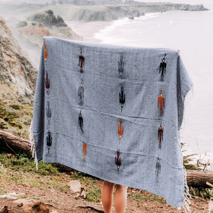 Heather Grey Baja Thunderbird Blanket