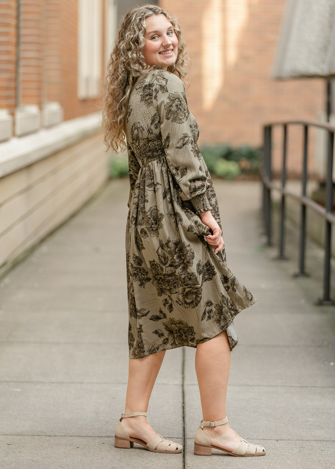 Aleeyah Smocked Midi Dress