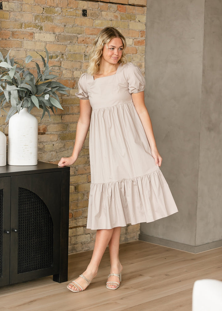 Ava Square Neck Midi Dress