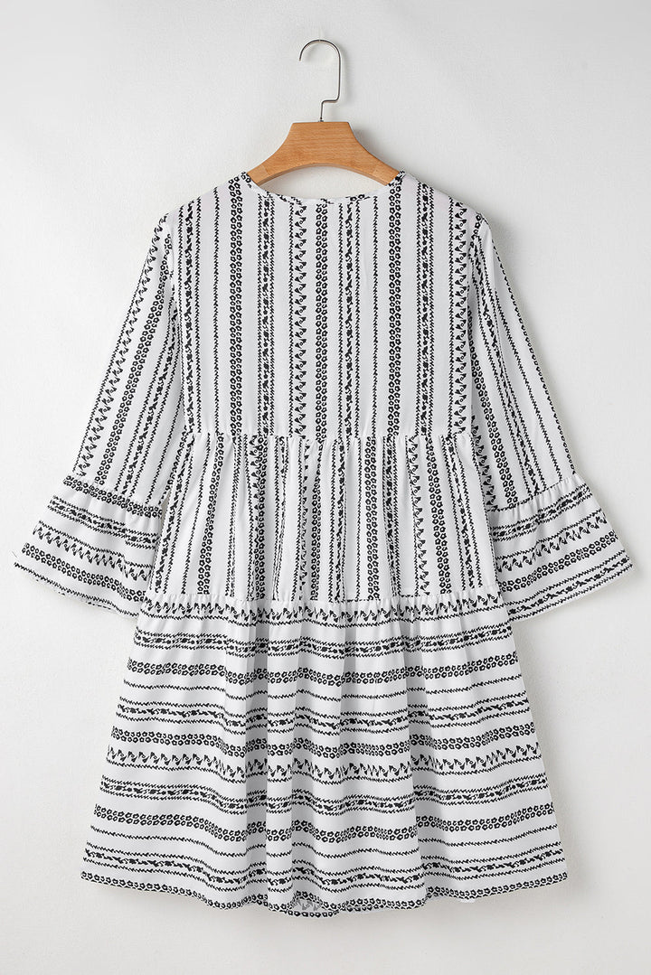 Kienna Bell Sleeve High Waist Mini Dress