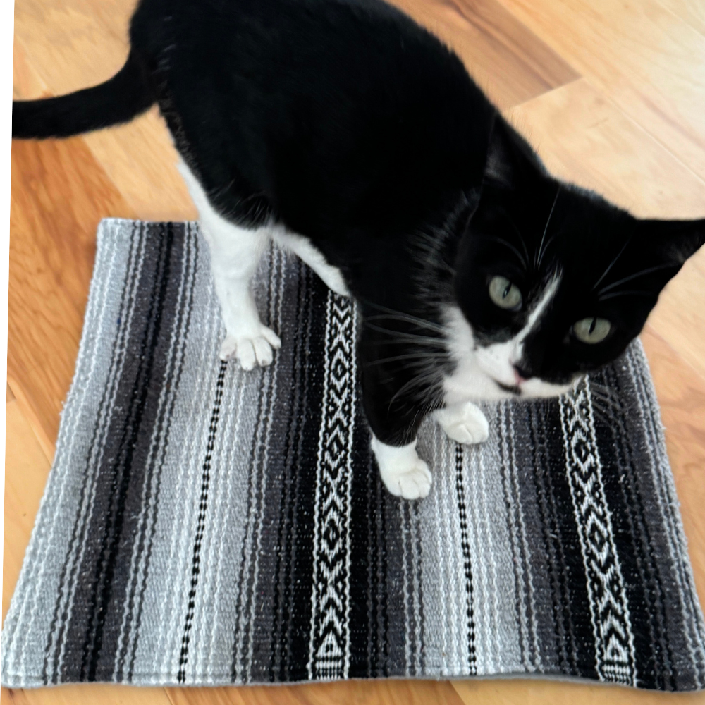 Cat Bed Mat for Small Animals - Grey/Black