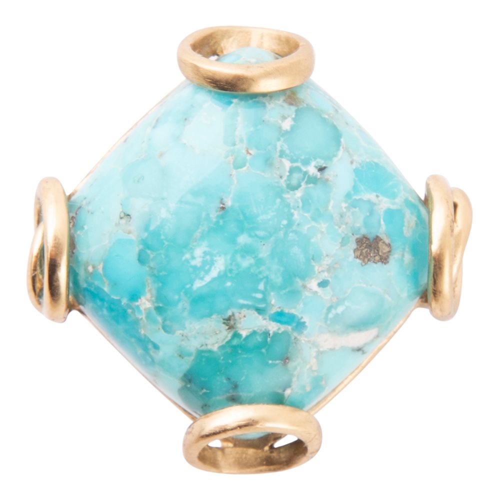 Blue Turquoise Rhombus Statement Ring