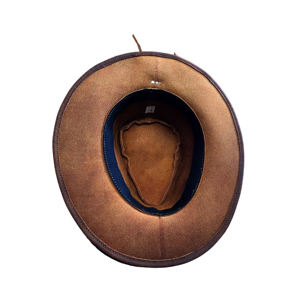 Full Brim Leather Hat | Ranch Style Hat