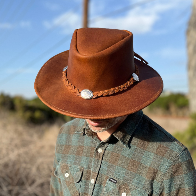 Rancher Hat | Leather Western Cowboy Hat | Coachella Hat – West Path