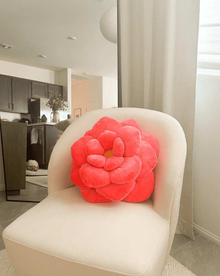Camellia Plush Flower Pillow