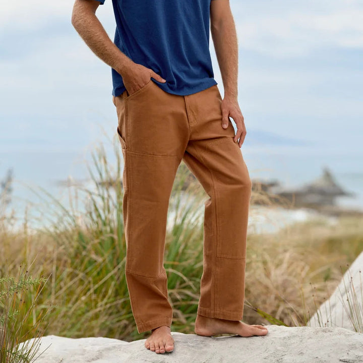 Mollusk Canvas Work Pants Men's | Almond