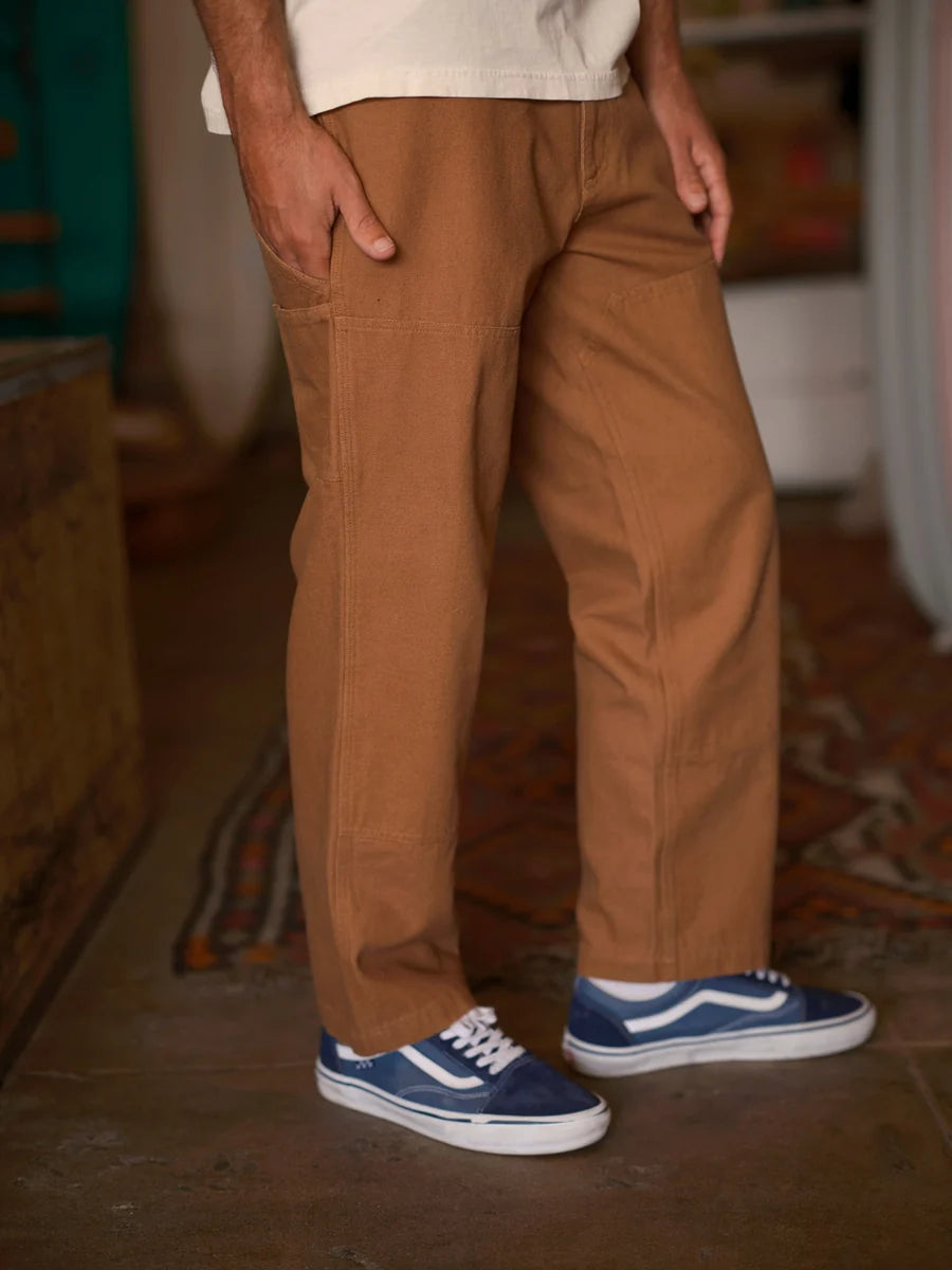 Mollusk Canvas Work Pants Men's | Almond