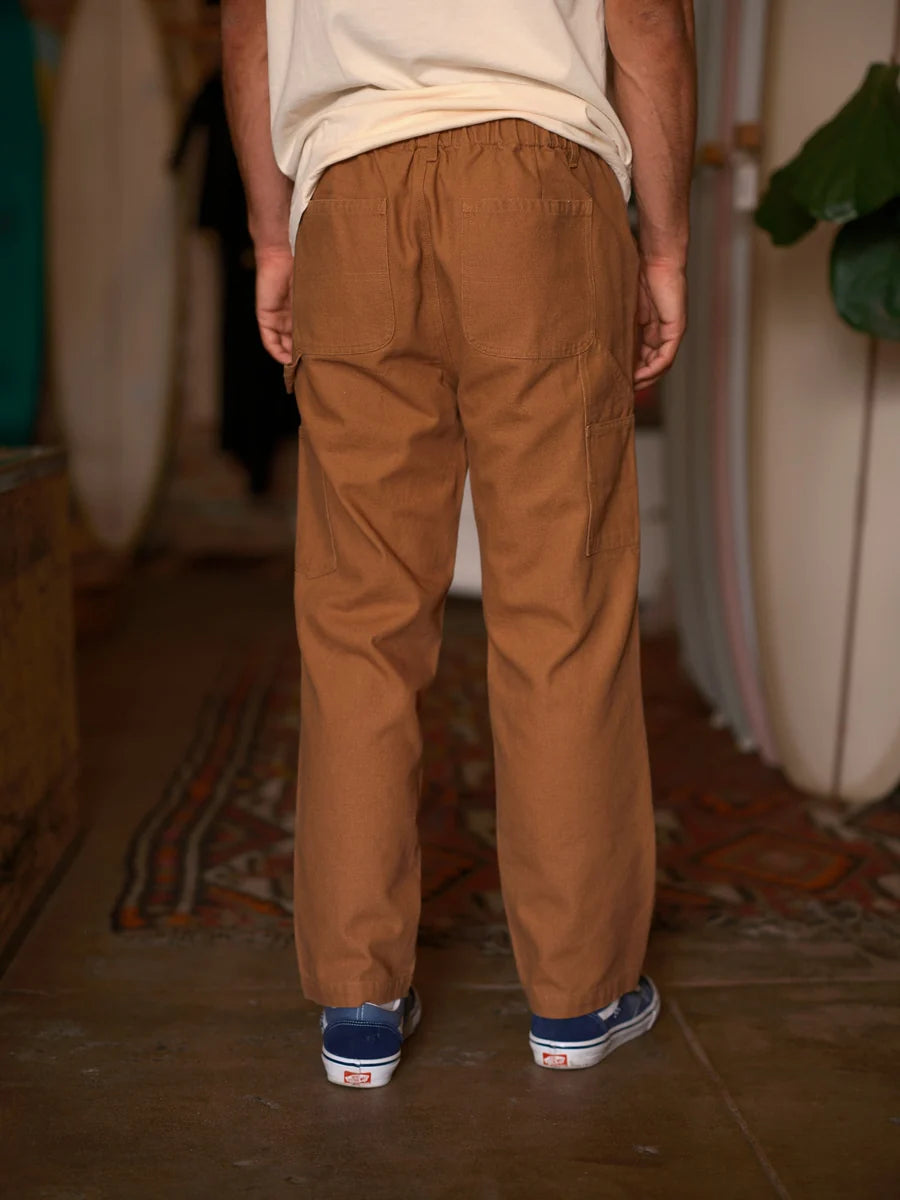 Mollusk Canvas Work Pants Men's | Almond