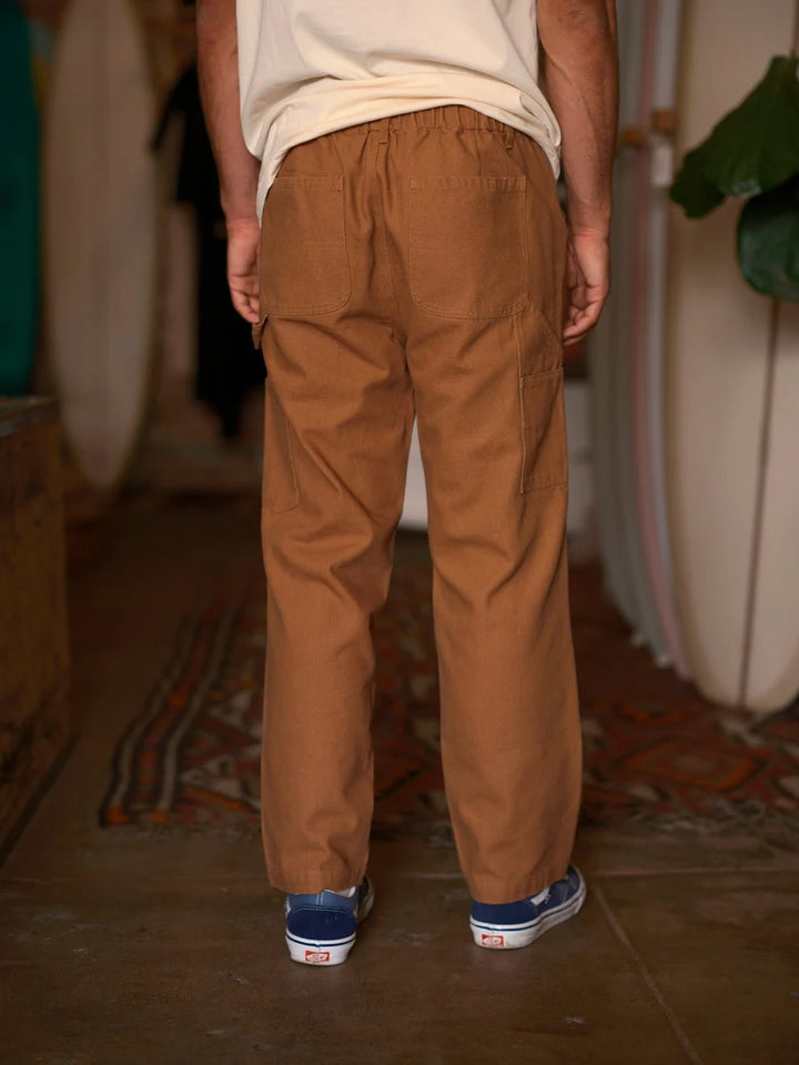 Mollusk Canvas Work Pants Men's | Almond