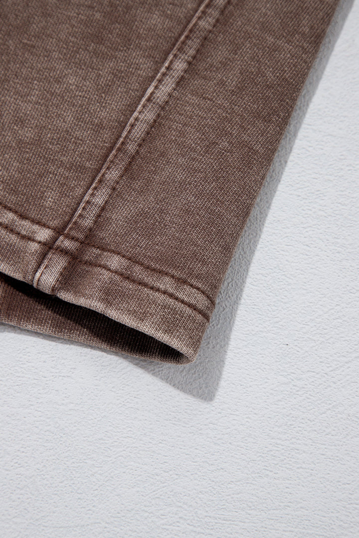 Lola Mineral Wash Seam Detail Elastic Waist Barrel Pants